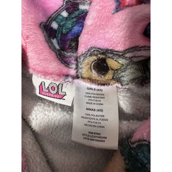MGA LOL Surprise Girls Bathrobe Size 4/5 - Picture 4 of 6